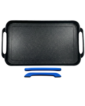 Load image into Gallery viewer, SMOOTH Griddle double burner FOR ALL TYPES OF STOVES / Comal LISO doble GRUESO de mármol con aluminio fundido Apto para TODO TIPO DE ESTUFAS
