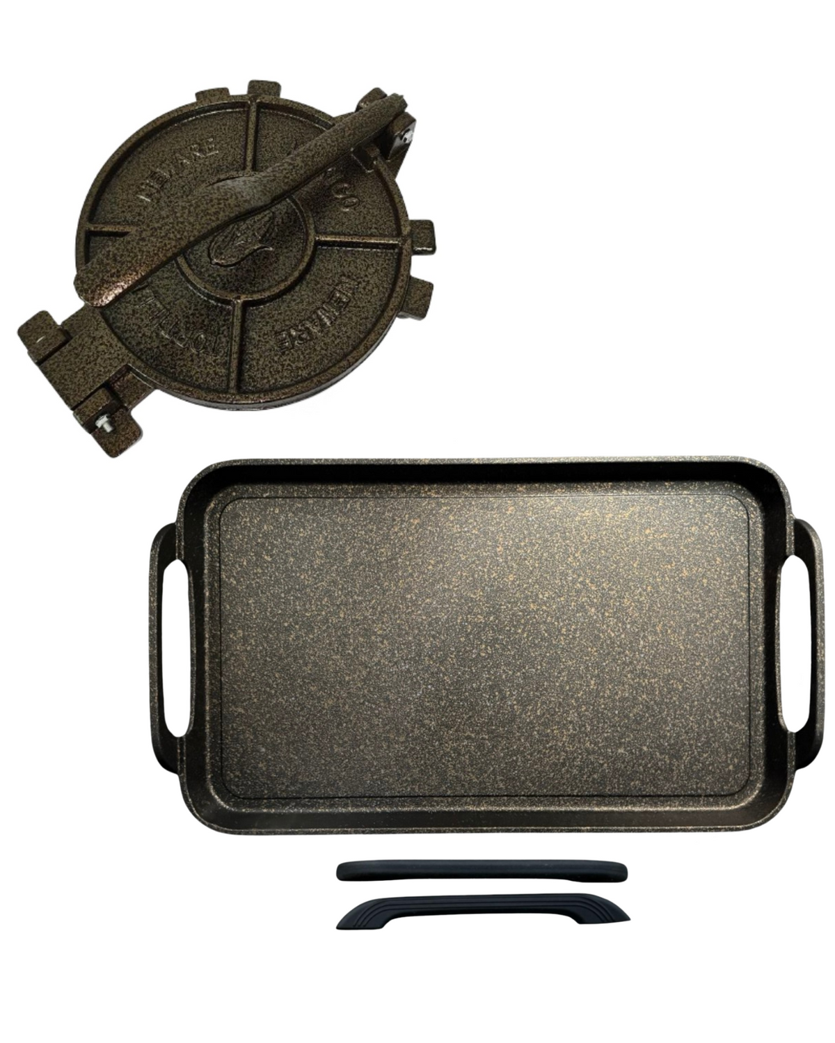 COMBO ViiCKY: Comal Liso Inducción + Prensa GRANDE de 11" para Tortillas