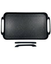 Load image into Gallery viewer, SMOOTH Griddle double burner FOR ALL TYPES OF STOVES / Comal LISO doble GRUESO de mármol con aluminio fundido Apto para TODO TIPO DE ESTUFAS
