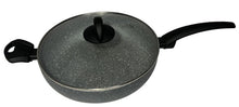 Cargar imagen en el visor de la galería, Neware LAVA stone 11&quot;/28cm DEEP Frying pan/ SARTEN hondo de 11&quot; para freir de piedra de LAVA
