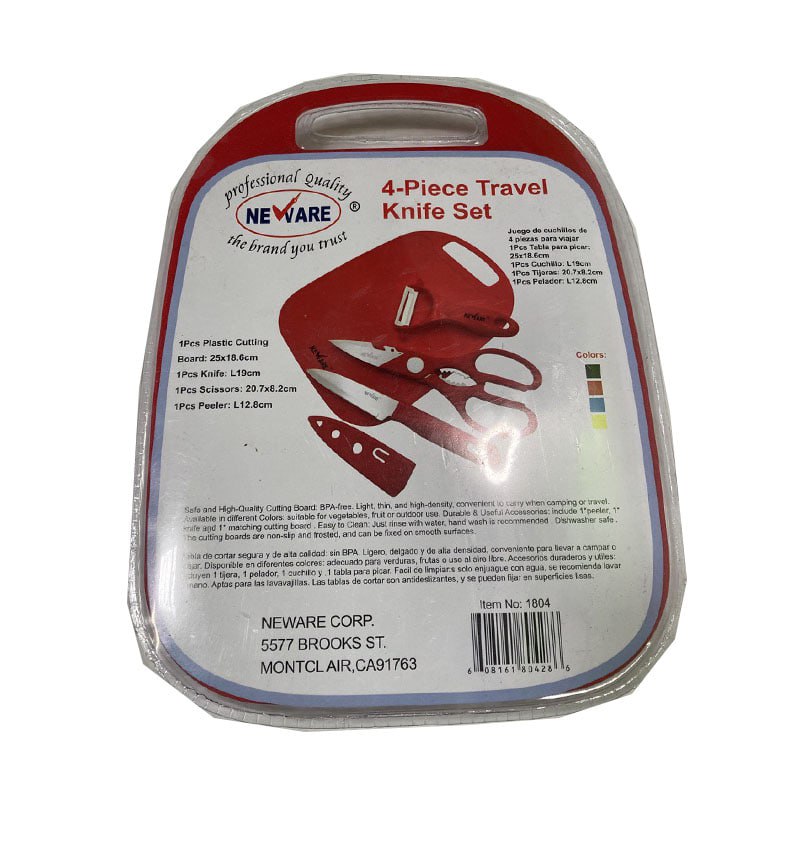 Portable Cutting Board and Cooking Utensil Set