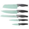 JADE coated NON-STICK 5 piece KNIFE set/ juego de CUCHILLOS de 5 piezas de JADE