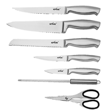 Load image into Gallery viewer, 8 Piece Professional STAINLESS STEEL Knife Set/juego de 8 piezas profesionales de ACERO INOXIDABLE
