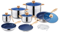 13-Piece Stainless Steel Cookware Set – Blue Marble