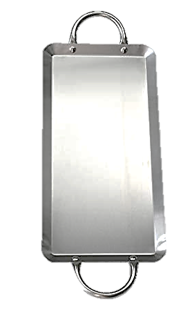 23" x 13" Stainless Steel Rectangular Griddle for Two Burners