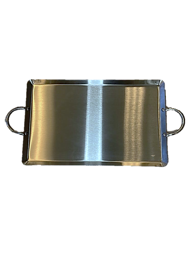 23" x 13" Stainless Steel Rectangular Griddle for Two Burners