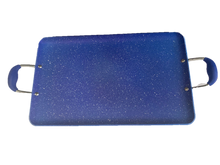 Load image into Gallery viewer, BLUE MARBLE griddle for GAS &amp; CERAMIC GLASS top stoves/ COMAL azul de MARMOL doble parrilla apto para estufas de GAS y VITROCERAMICAS
