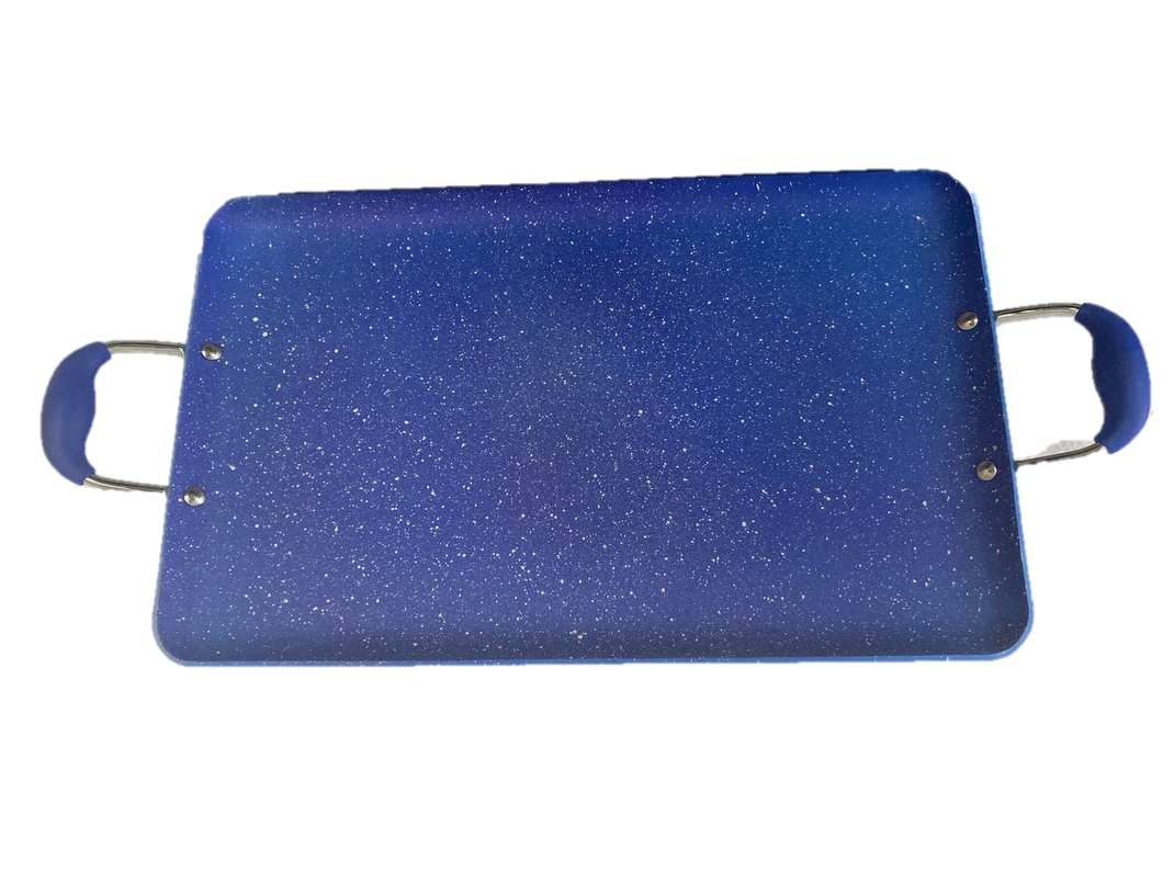 BLUE MARBLE griddle for GAS & CERAMIC GLASS top stoves/ COMAL azul de MARMOL doble parrilla apto para estufas de GAS y VITROCERAMICAS
