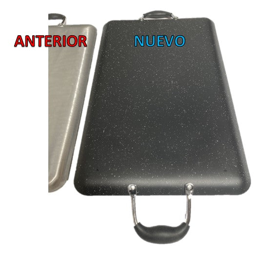 Amexicook Marble LARGE Griddle 2 PACK  (Includes Double & Round Griddles) for ALL types of stoves/ COMALES GRANDES de marmol de doble quemador y redondo APTO para TODO tipo de estufa