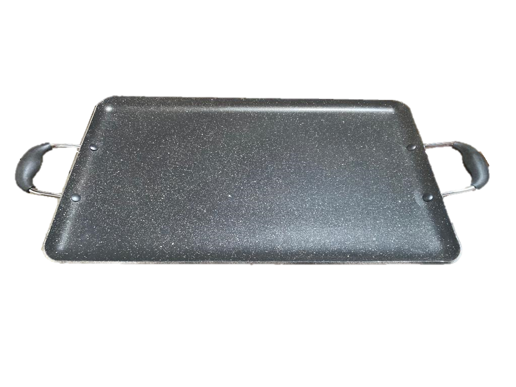Marble Griddle (2-pack) Includes Double & Square griddles for ALL types of stoves/Comales Cuadrado y de Doble Parrilla apto para TODO tipo de ESTUFA