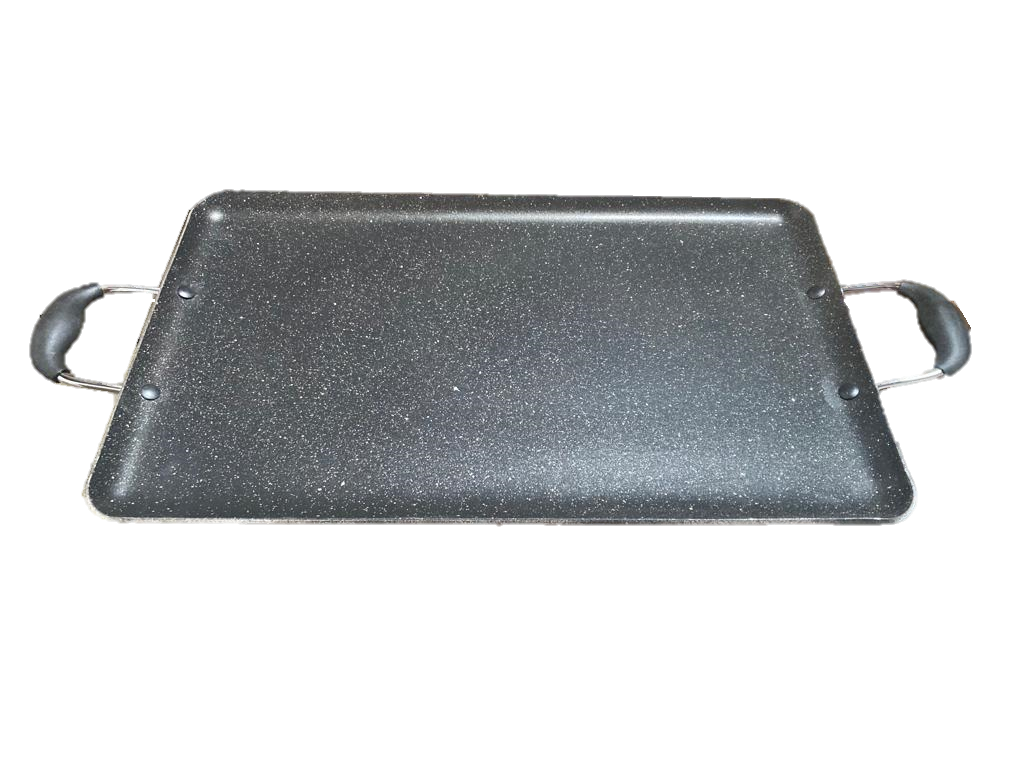 Neware 11 MARBLE Nonstick Square Griddle - 2 Pack for all types of stoves  /Paquete de 2 COMALES cuadrados de MARMOL para TODO tipo de estufas