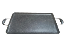 Load image into Gallery viewer, Neware Marble Griddle (2-pack) Includes Double &amp; Square griddles for ALL types of stoves/Comales Cuadrado y de Doble Parrilla apto para TODO tipo de ESTUFA
