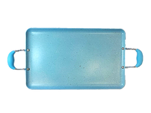 Load image into Gallery viewer, JADE marble griddle for ALL types of STOVES- electric, GAS &amp; ceramic glass tops/ COMAL JADE de MARMOL doble parrilla apto para TODO tipo de ESTUFAS- eléctricas, GAS y vitrocerámicas
