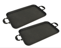 2-Pack 4190 Nonstick Marble Smooth Griddles – 9-Layer Double-Burner Griddles for Gas Stovetops / Set de 2 Comales Lisos 4190 Antiadherentes de Mármol – 9 Capas para Doble Quemador, Estufas de Gas
