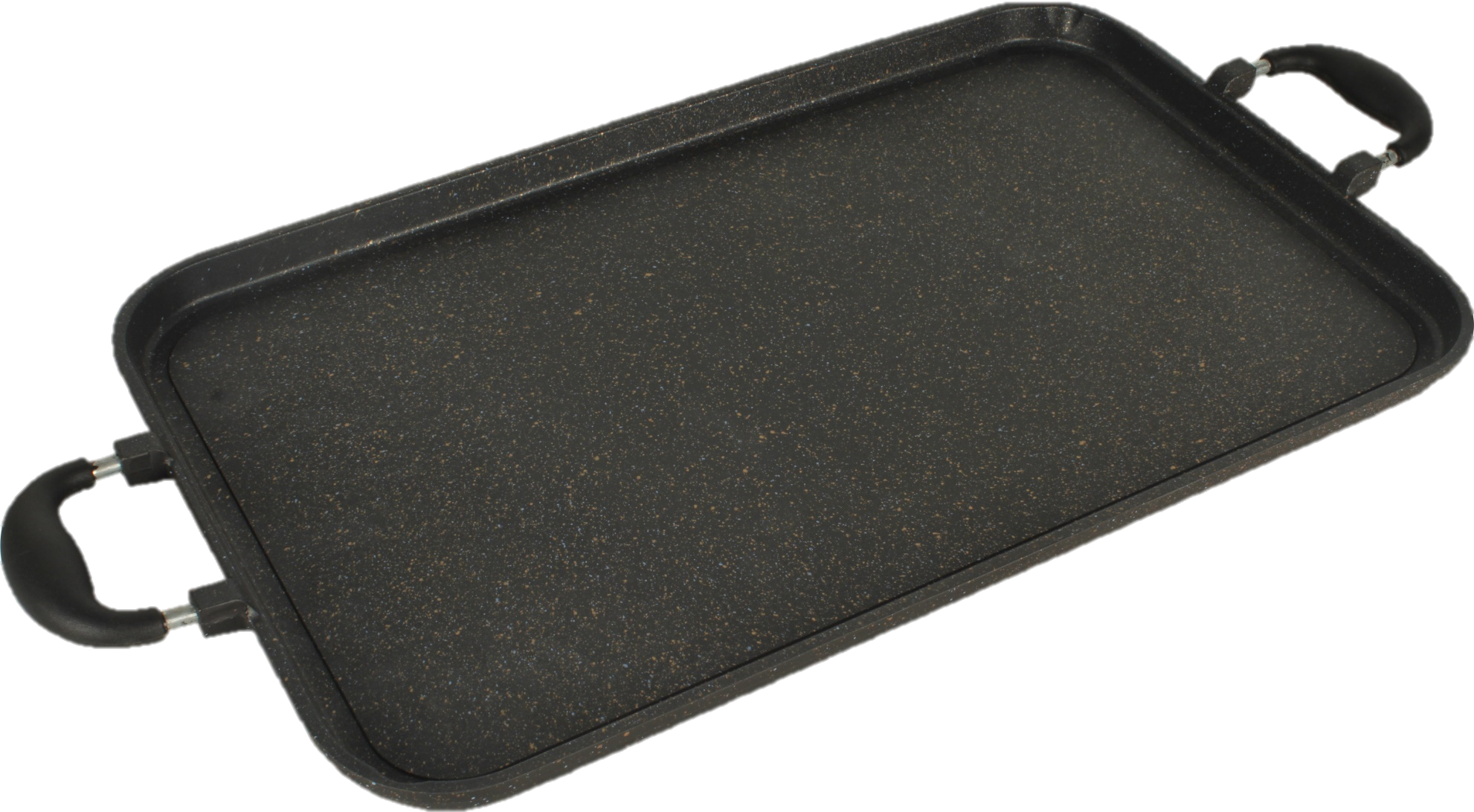 Neware 2-Pack 4190 Nonstick Marble Smooth Griddles – 9-Layer Double-Burner Griddles for Gas Stovetops / Set de 2 Comales Lisos 4190 Antiadherentes de Mármol – 9 Capas para Doble Quemador, Estufas de Gas