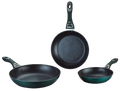 Set of 3 Marble Non-Stick Pans