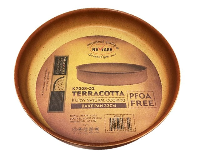  NEWARE Terra Cotta Cooking Set - 11 inch Non Stick Baking Pan,  11 inch x 11 inch Square Grill Pan, and 9.5 inch Casserole Stock Pot 100%  PFOA Free: Home & Kitchen