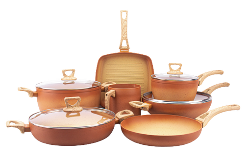 Neware Forged 3 Pcs Frypan Set Amexicook available in (Green, Jade, lilac  and Red) Color