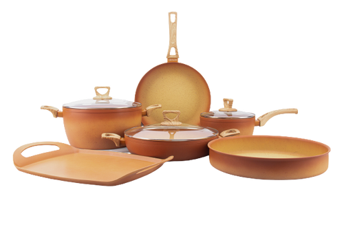 NEWARE Terracotta 12/30cm Non-Stick Low pot, casserole, PFOA-Free/ Ar –  Neware Corp.