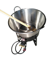 Load image into Gallery viewer, SMALL Stainless Steel Heavy Duty Deep Fryer Pot 16&quot;/ CAZO CHICO de Acero Inoxidable 16&quot;
