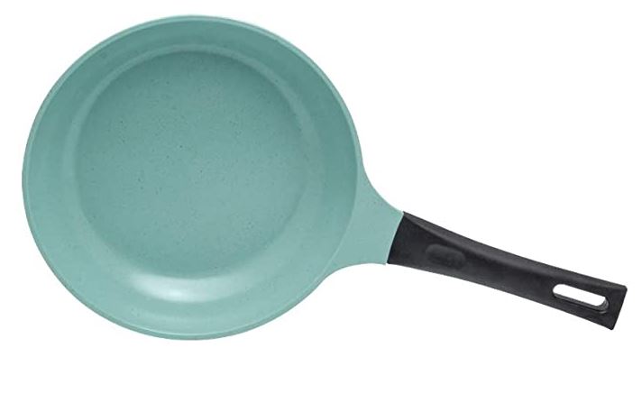 EUROCOOK Jade Powder-coated Ceramic Non-Stick Cookware Set, 3-Piece PFOA-Free Frying Pans