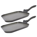 11" MARBLE Nonstick Square Griddle - 2 Pack for all types of stoves /Paquete de 2 COMALES cuadrados de MARMOL para TODO tipo de estufas