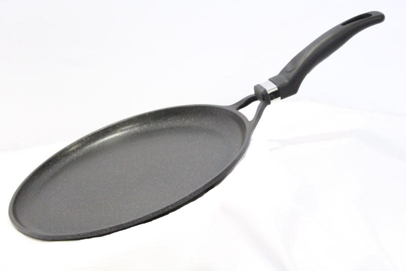 Neware 12.5"/32cm Marble Round LARGE Griddle - 2 Pack for ALL stove types/ Paquete de 2 Comales REDONDOS grandes para TODO tipo de estufa