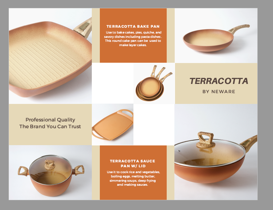 NEWARE Terracotta 6 piece cooking SET/ JUEGO de Bateria de 6 piezas pa –  Neware Corp.